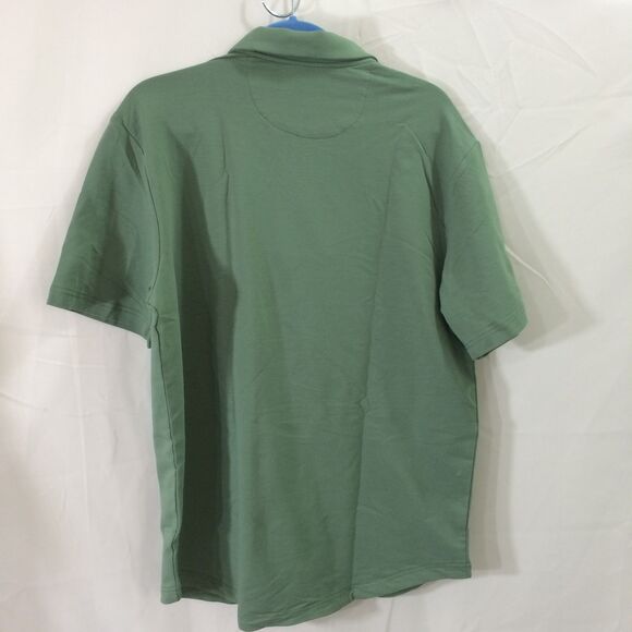 VANCAMEL Mens Large Green Quarter Zip Polo Shirt Dynamic Flex Cotton Stretch NWT - Picture 4 of 6